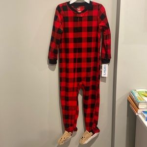 Carter's Boys' Toddler 1 Piece Poly Sleepwear, Buffalo Bear, 4T